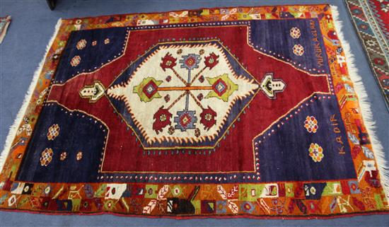 A signed Indian rug